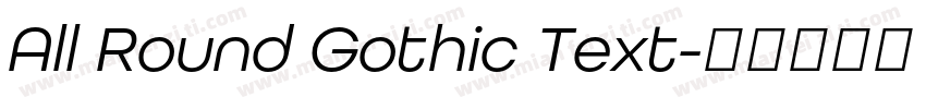 All Round Gothic Text字体转换